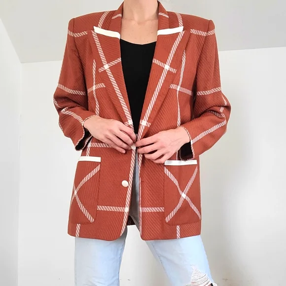 VINTAGE - Burnt orange blazer - Picture 9 of 16